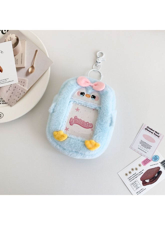 NIBEMINENT 1 - Piece Original Animal Plush Kpop Photo Card Holder Pendant Key Chain ID Badge Holder ID Card Holder Photo Card Protector for School ID Office ID Access Card for Women Girls - Image 1