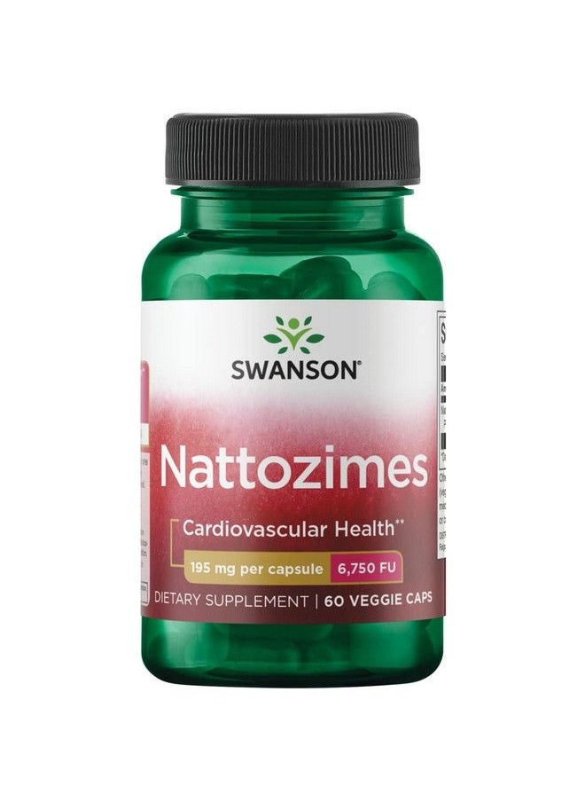 SWANSON - Triplestrength Nattozimes 195 Milligrams/6750 Fu 60 Veg Capsules Enzyme - Image 1