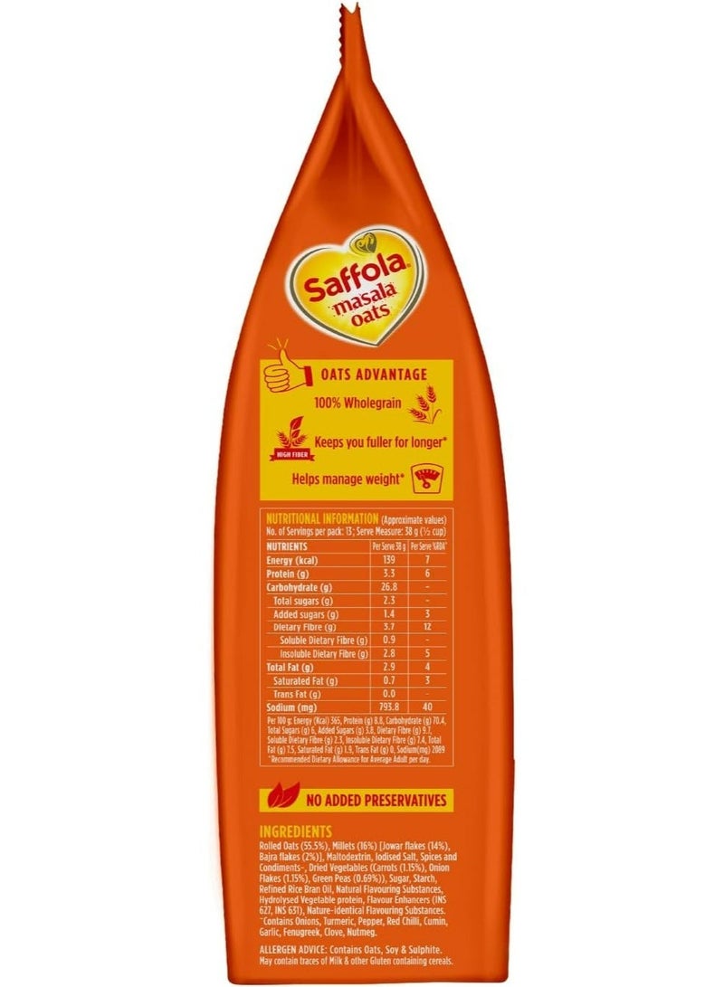 Saffola Classic Masala Oats 500g - Image 4