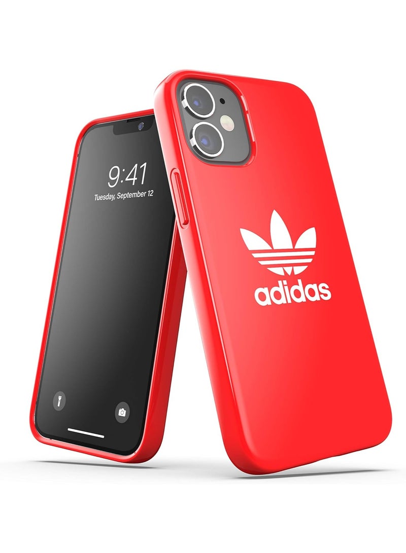 اديداس غطاء حماية واق لهاتف أبل آيفون 12 ميني أحمر سكارليت/ أبيض - Image 1