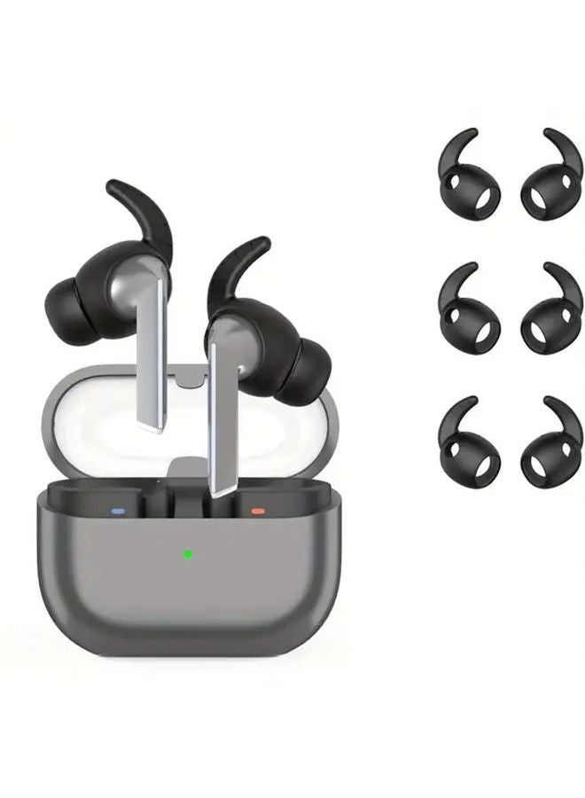 Black Anti Slip Ear Tips 3 Pairs For Samsung Galaxy Buds3 Bluetooth Headphones - Image 2