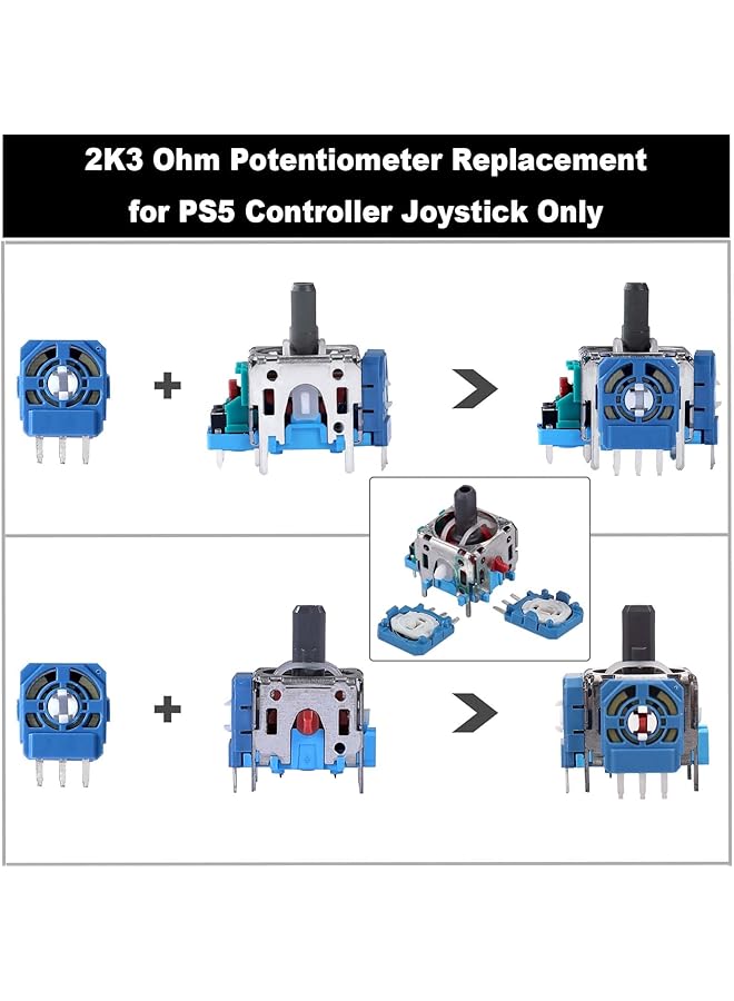 10Pcs 2K3 Ohm Potentiometer Replacement For Dualsense Ps5 Controller Trim Pot Resistor Thumbstick Module Sensor For Alps Analog Joystick  - Image 3