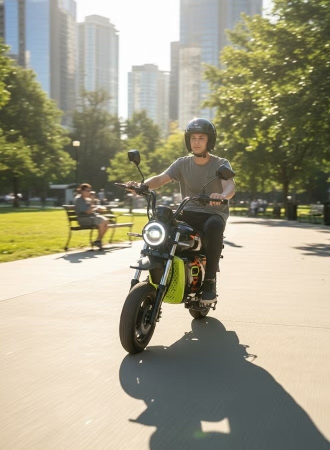 سكوتر كهربائي للكبار ببطارية 60V25AH وقوة 1500W مع كفرات عريضة 14 إنش وإنارات ليزر مزدوجة وفرامل زيت - Image 5