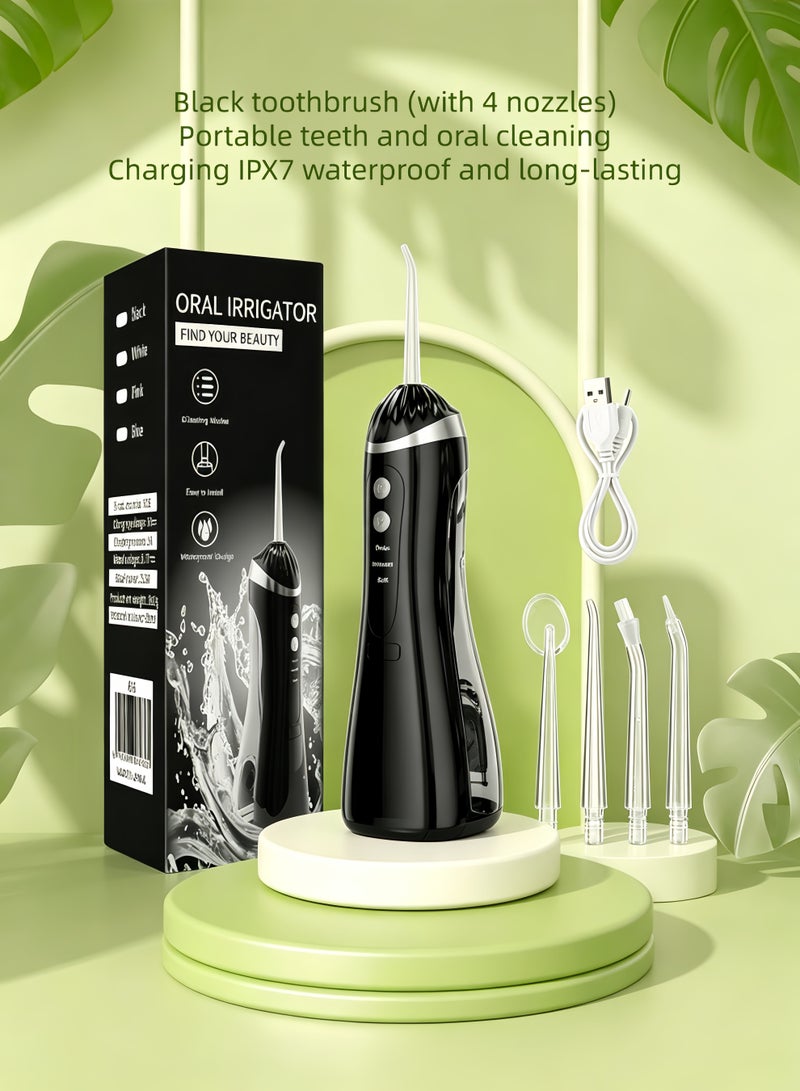 Household Dental Irrigator, Portable Cleaning Teeth Oral Charging IPX7 Waterproof Long-Lasting - Image 1
