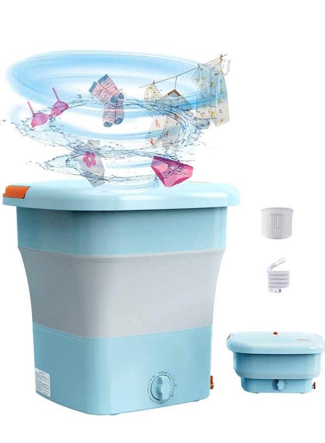 VUCATIN 16L Folding Washing Machine Mini Washing Machine All-in-One Elution  Portable Automatic Home Travel Washing Machine Suitable for Apartment Camping Rv Baby Underwear Washing Machines - Image 1