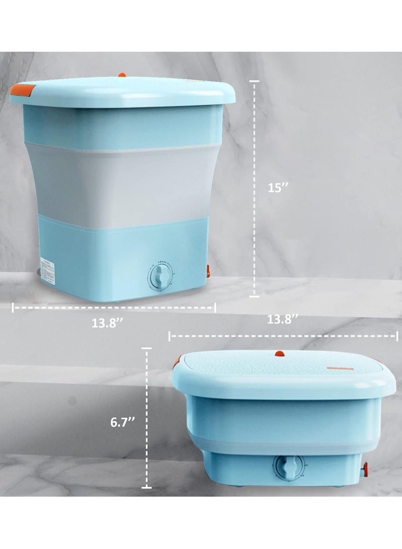 VUCATIN 16L Folding Washing Machine Mini Washing Machine All-in-One Elution  Portable Automatic Home Travel Washing Machine Suitable for Apartment Camping Rv Baby Underwear Washing Machines - Image 5