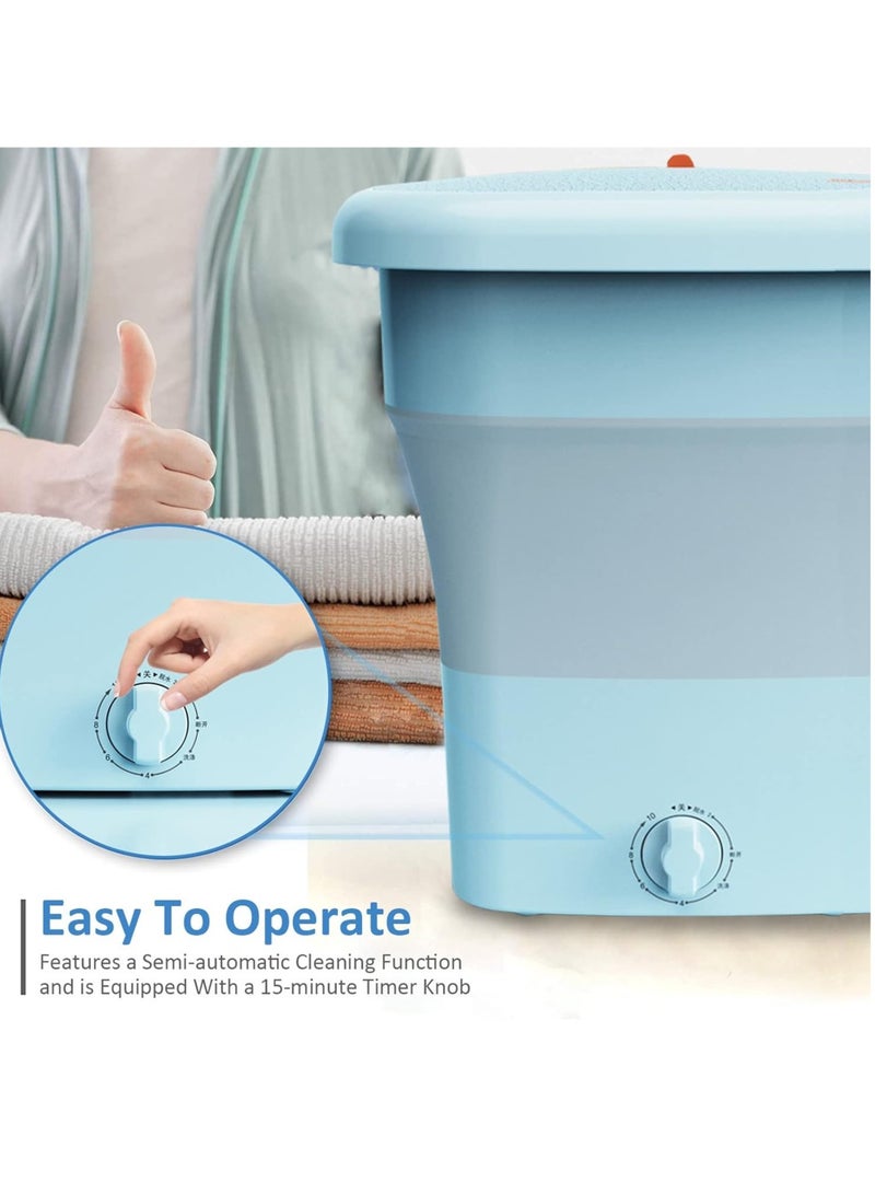 VUCATIN 16L Folding Washing Machine Mini Washing Machine All-in-One Elution  Portable Automatic Home Travel Washing Machine Suitable for Apartment Camping Rv Baby Underwear Washing Machines - Image 4
