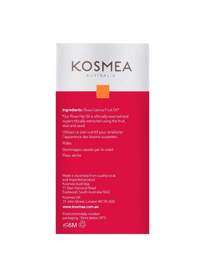 kosmea Rosehip Oil Sustainably Harvested Anti Aging Benefits For Face & Body Premium Quality Oil Using The Entire Fruit Seed & Skin 1.42 Fl Oz  - Image 4