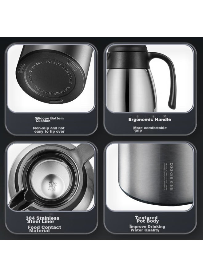 COOKER KING Chuidahuang Insulated Pot, 304 Stainless Steel, Large Capacity For Home Use, Water Kettle, Tea Pot, Non-slip Bottom, Warm Water Pot, 2.2l - Image 5