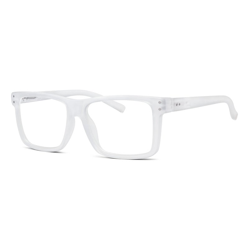 Eyekepper Oversized Reading Glasses Square Large Frame Readers for Men and Women Transparent 050