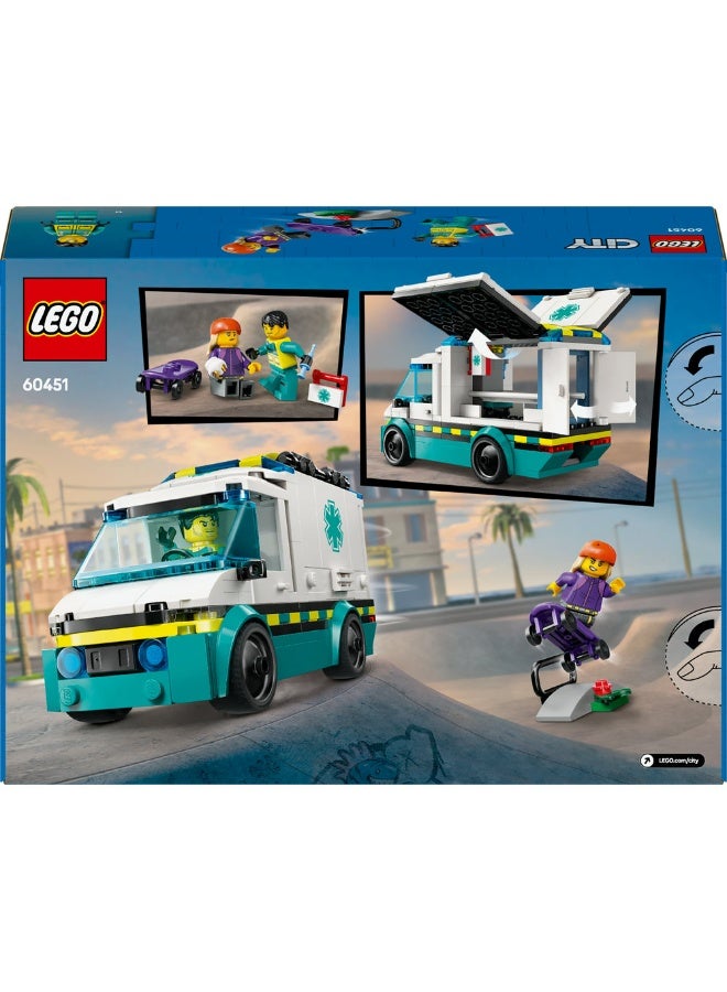 Lego City Emergency Ambulance 60451 (184) Pieces