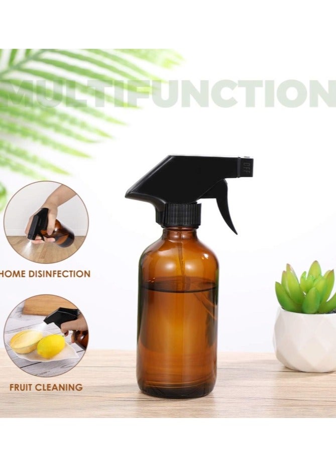 Amber Glass Empty Spray Bottle 250 ml Spray Bottle for Cleaning Salon Hairdressing Spray / Fog - Image 2