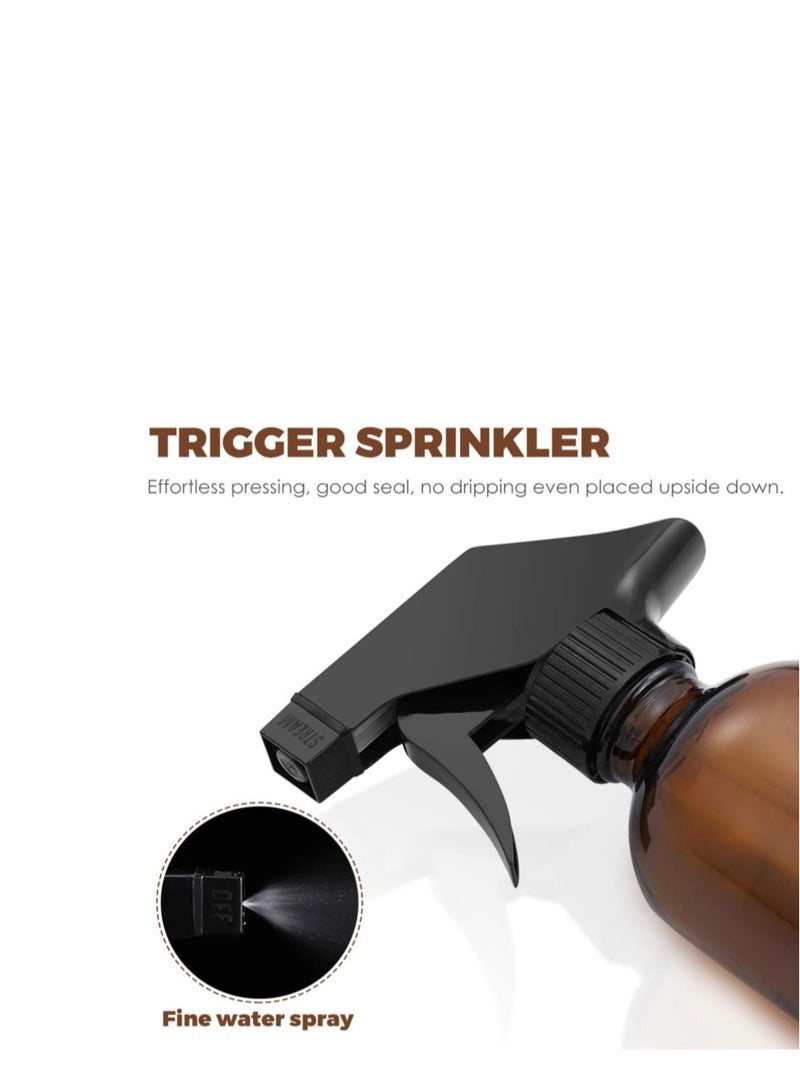Amber Glass Empty Spray Bottle 250 ml Spray Bottle for Cleaning Salon Hairdressing Spray / Fog - Image 4