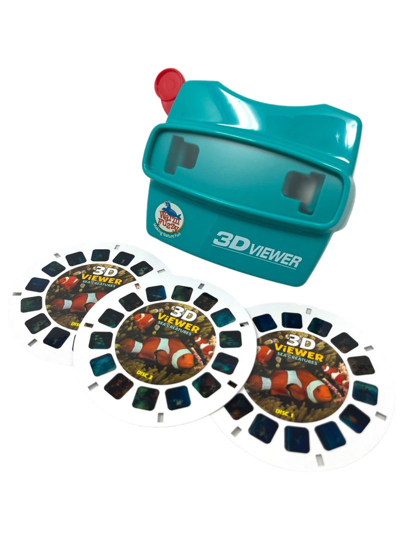 WARM FUZZY Toys 3D Viewfinder (Sea Life) - Viewfinder for Kids & Adults, Classic Toys, Slide Viewer, 3D Reel Viewer, Retro, Vintage Toys with 3 Reels - Contains 21 High Definition 3D Images - Image 2