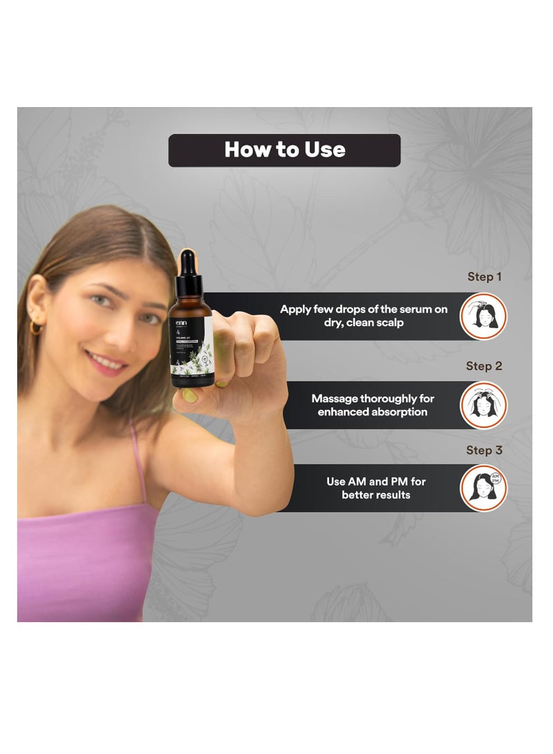 Enn Volume Up Advanced Hair Growth Serum 30ml Enriched with Redensyl and Hibiscus for Hair Fall Control for Thicker and Healthier Strands - Image 3