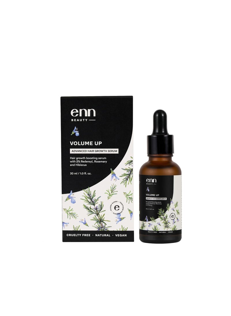 Enn Volume Up Advanced Hair Growth Serum 30ml Enriched with Redensyl and Hibiscus for Hair Fall Control for Thicker and Healthier Strands - Image 4
