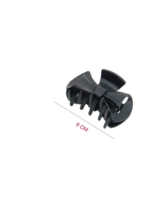 Akarm Black hair clip set – 3 pieces in assorted shapes – strong grip for thick and normal hair. - Image 4