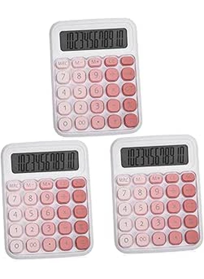 3pcs Portable Office Calculator Set 12 Digits Large Display for Students Teachers and Home Use - Image 1