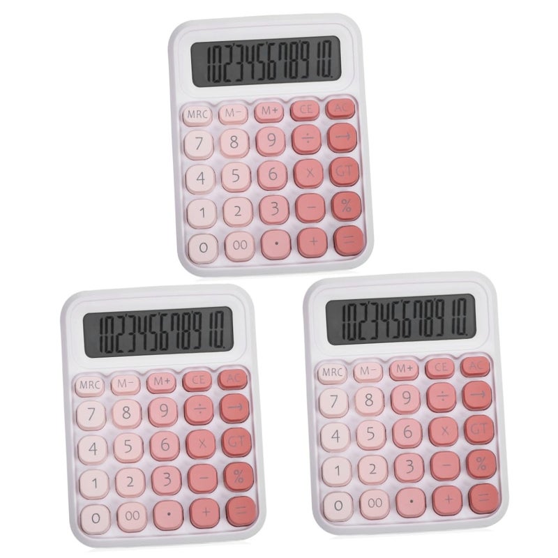 3pcs Portable Office Calculator Set 12 Digits Large Display for Students Teachers and Home Use - Image 2