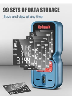 Nohawk Laser Distance Meter with LCD Display, 50M/165ft Mini Digital Rangefinder, High Accuracy Range Finder Professional (Blue)  - Image 4