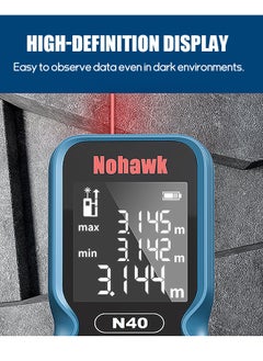 Nohawk Laser Distance Meter with LCD Display, 50M/165ft Mini Digital Rangefinder, High Accuracy Range Finder Professional (Blue)  - Image 5