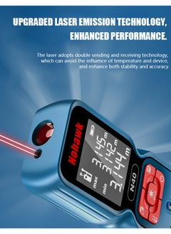 Nohawk Laser Distance Meter with LCD Display, 50M/165ft Mini Digital Rangefinder, High Accuracy Range Finder Professional (Blue)  - Image 3