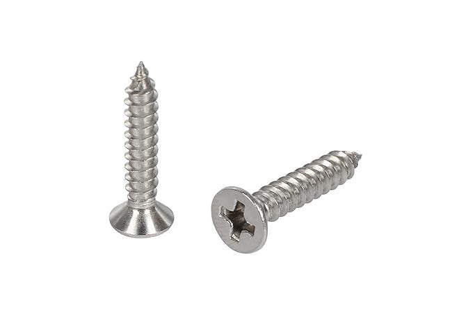 TheMujtaba Stainless Steel 304 Phillips Star Head Screws for Fixing Wood, Plywood, Paster Boards Solid Stainless (Pack of 100) (1 Inch) - Image 1