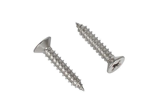 TheMujtaba Stainless Steel 304 Phillips Star Head Screws for Fixing Wood, Plywood, Paster Boards Solid Stainless (Pack of 100) (1 Inch) - Image 2
