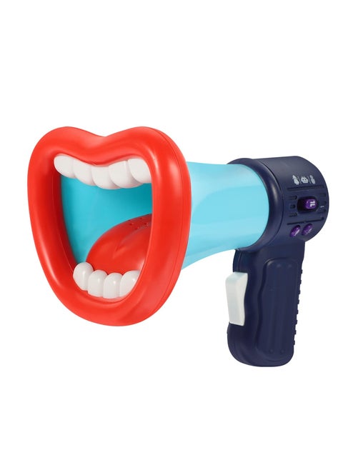 Multi Voice Changer Toy Large Mouth Voice Changing Amplifier Handheld Loudspeaker Megaphone Trick Joke Toy for Children Kids Blue