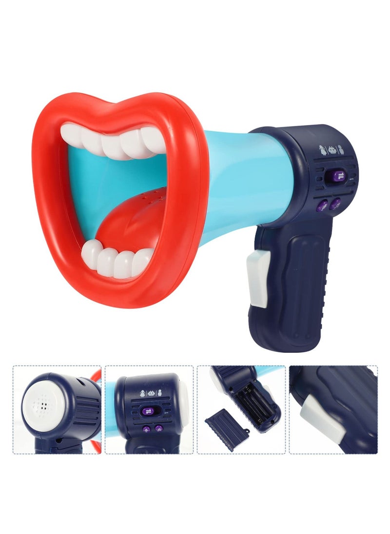 null - Multi Voice Changer Toy Large Mouth Voice Changing Amplifier Handheld Loudspeaker Megaphone Trick Joke Toy for Children Kids Blue - Image 1