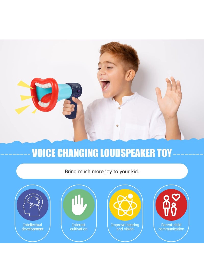 null - Multi Voice Changer Toy Large Mouth Voice Changing Amplifier Handheld Loudspeaker Megaphone Trick Joke Toy for Children Kids Blue - Image 1