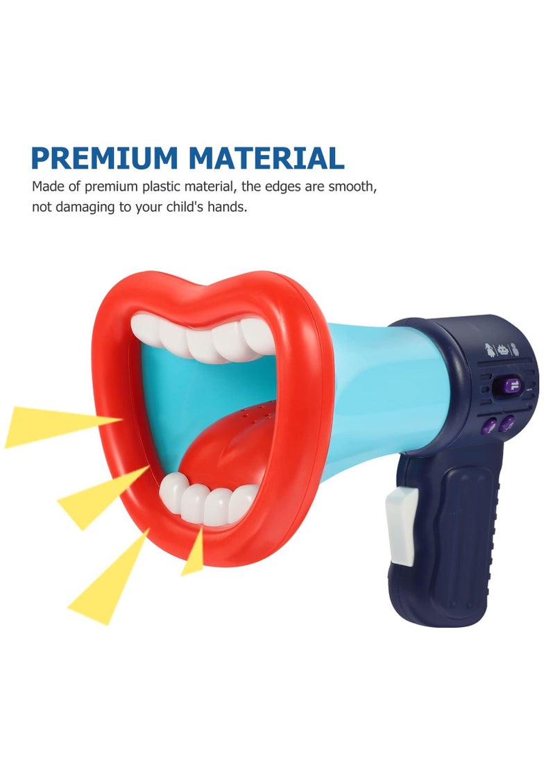 null - Multi Voice Changer Toy Large Mouth Voice Changing Amplifier Handheld Loudspeaker Megaphone Trick Joke Toy for Children Kids Blue - Image 1