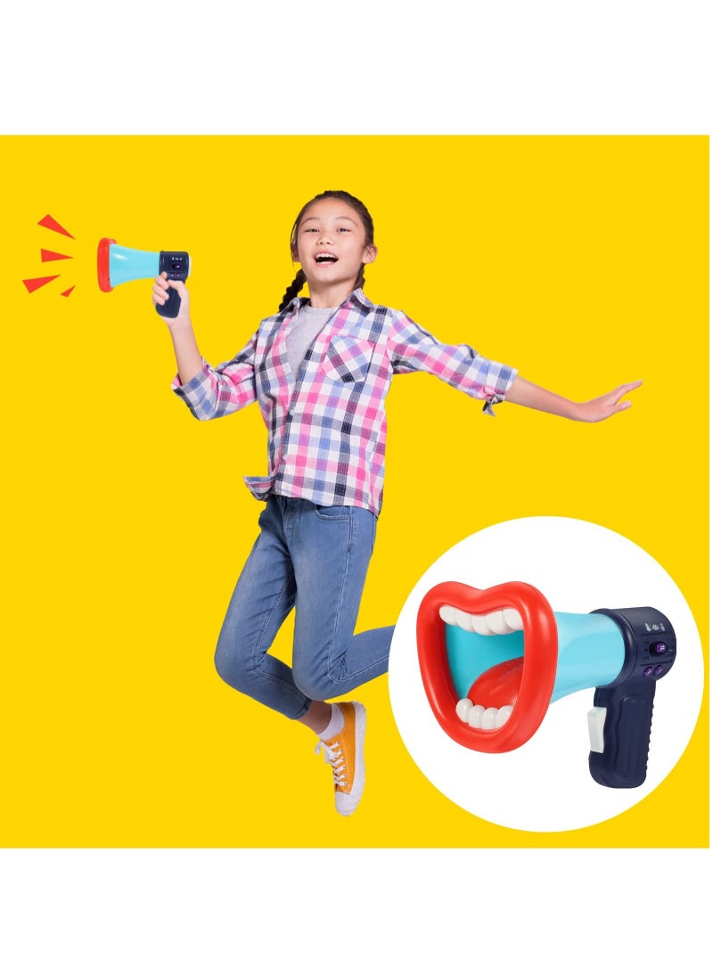 null - Multi Voice Changer Toy Large Mouth Voice Changing Amplifier Handheld Loudspeaker Megaphone Trick Joke Toy for Children Kids Blue - Image 1