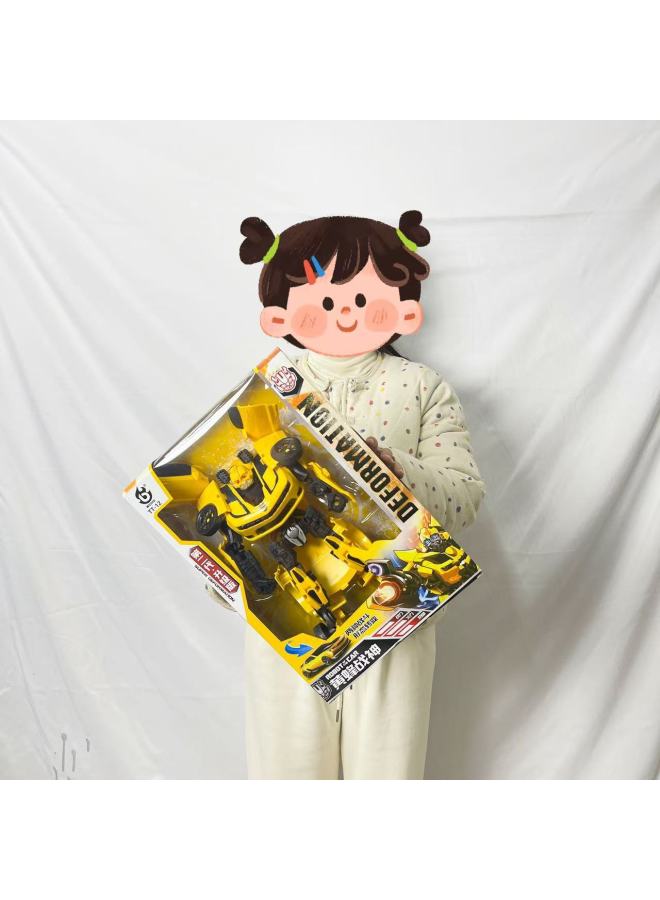 Children's Toy Transformation Robot King Kong Suit Interest Training Class Institution Gift Ring Toy Night Market Wholesale-Color:TT-12B Huang Feng  - Image 1