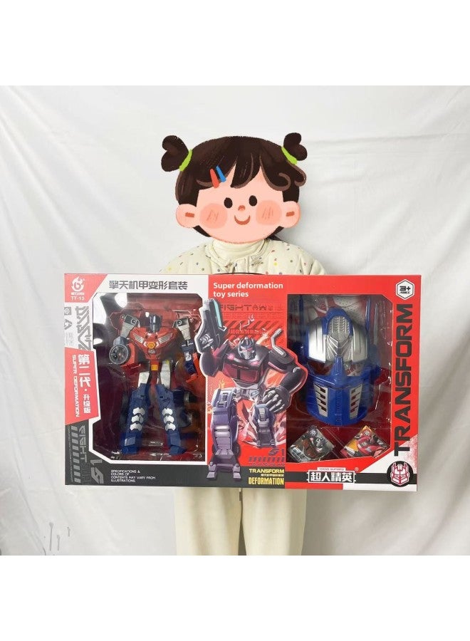 Children's Toy Transformation Robot King Kong Suit Interest Training Class Institution Gift Ring Toy Night Market Wholesale-Color:TT-12B Huang Feng  - Image 2