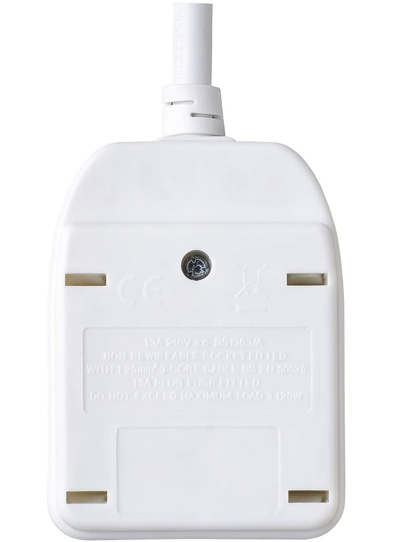 MASTERPLUG - Single Socket Long Extension lead 10metre,white - Image 1