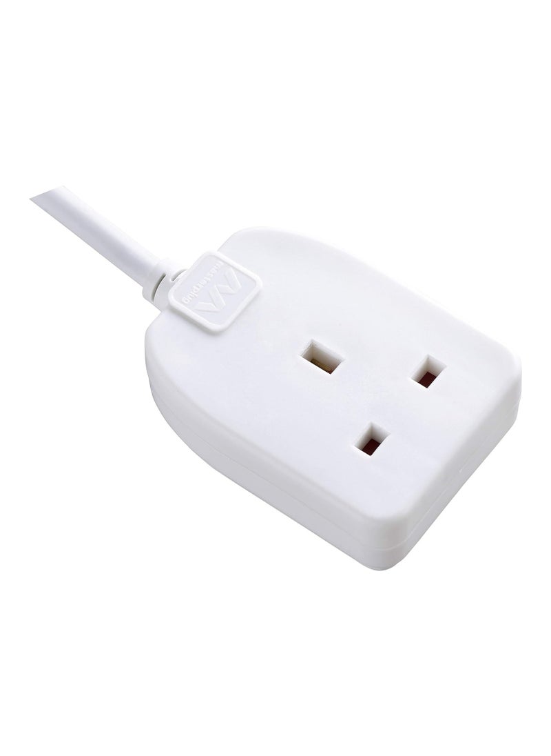 MASTERPLUG - Single Socket Long Extension lead 10metre,white - Image 1