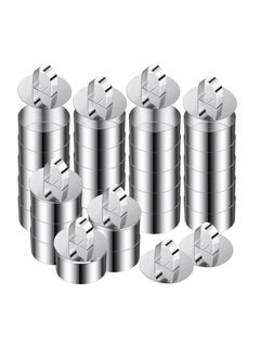 Patelai 36 Pieces Round Cake Mold Stainless Steel Cake Mousse Mold Cake Ring Including Pushers, 3.15 Inches Diameter  - Image 1