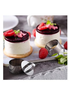 Patelai 36 Pieces Round Cake Mold Stainless Steel Cake Mousse Mold Cake Ring Including Pushers, 3.15 Inches Diameter  - Image 5