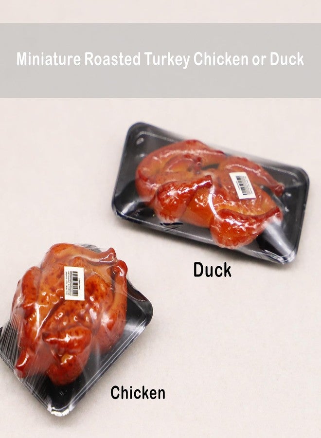 RillyRellow Dollhouse Miniature Roasted Turkey Chicken or Duck, Mini Cooked Chicken, Miniature Christmas Turkey, for Dollhouse Miniature Home Kitchen Accessory (Turkey Chicken) - Image 4