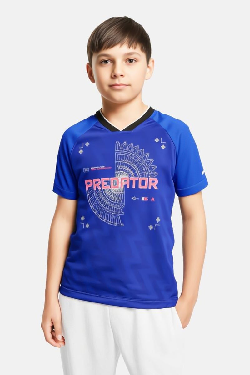 Adidas ملابس رياضية للأطفال الأولاد تناسب قميص كرة القدم بريداتور، متعدد الألوان - Image 1
