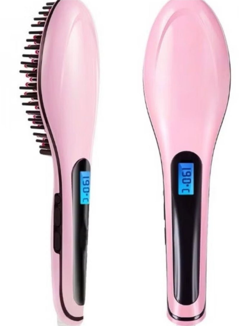 Denx Advanced Krawn KW-41031 Hair Straightening Brush with LED Display and 450°F Heat Setting