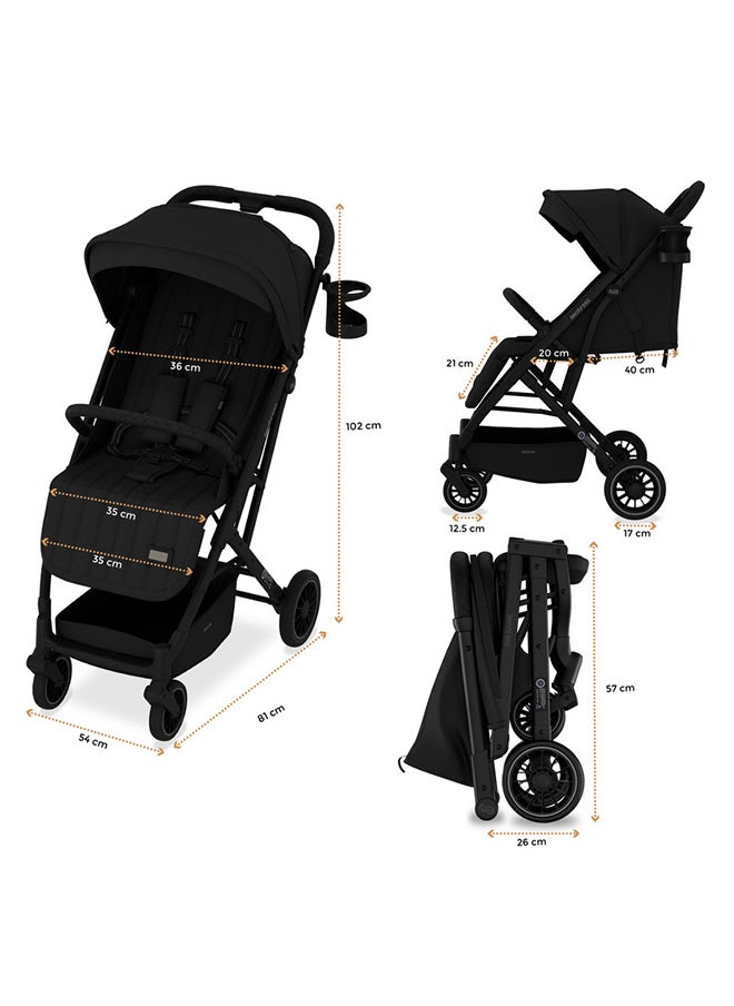 neobreez PENTA Lightweight Travel Baby Toddler Stroller, Trolley Handle Pushchair, Quick Fold And Auto lock, Waterproof UPF 50+ Canopy, Gift Bag, Toy Strap, LED lights, Cup And Phone Holder, 0-3yrs, 15kg, 3yrs Warranty  - Image 5