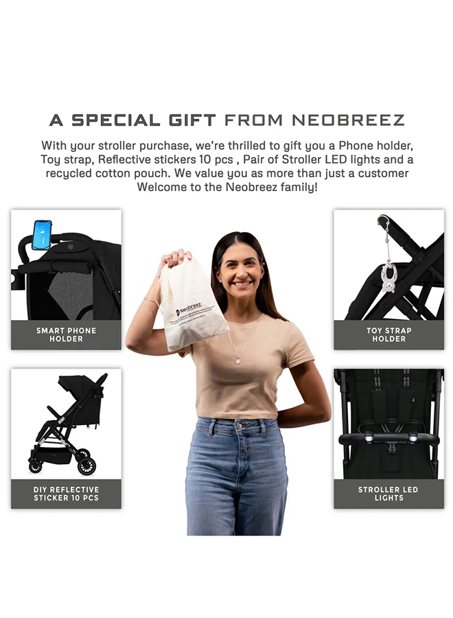 neobreez PENTA Compact Lightweight Travel Toddler Kids Baby Stroller W/Cup Holder,  Baby Trolley Handle Pushchair,  Quick Fold And Auto lock, Waterproof UPF 50+ Canopy 0-3yrs, 15kg,  3yrs Warranty