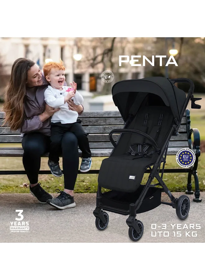 neobreez PENTA Compact Lightweight Travel Toddler Kids Baby Stroller W/Cup Holder,  Baby Trolley Handle Pushchair,  Quick Fold And Auto lock, Waterproof UPF 50+ Canopy 0-3yrs, 15kg,  3yrs Warranty