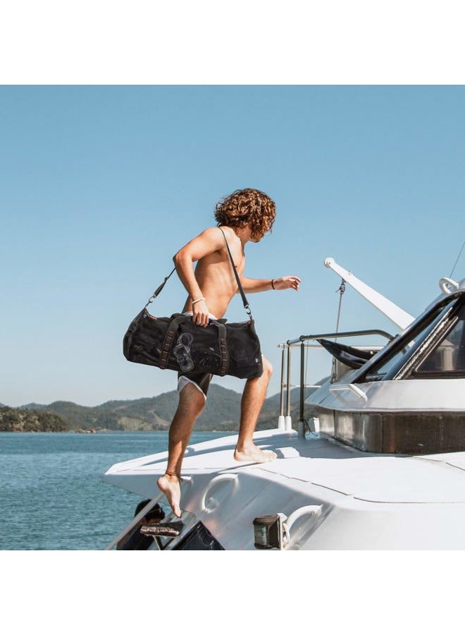 Fitdom Extra Large Mesh Duffle Bag for Scuba Dive or Snorkel Equipment. Best for Water Sports & Beach Activities like Swimming, Diving & Snorkeling. Perfect for Travel, Storage Swim Gym Gears & Balls - Image 4