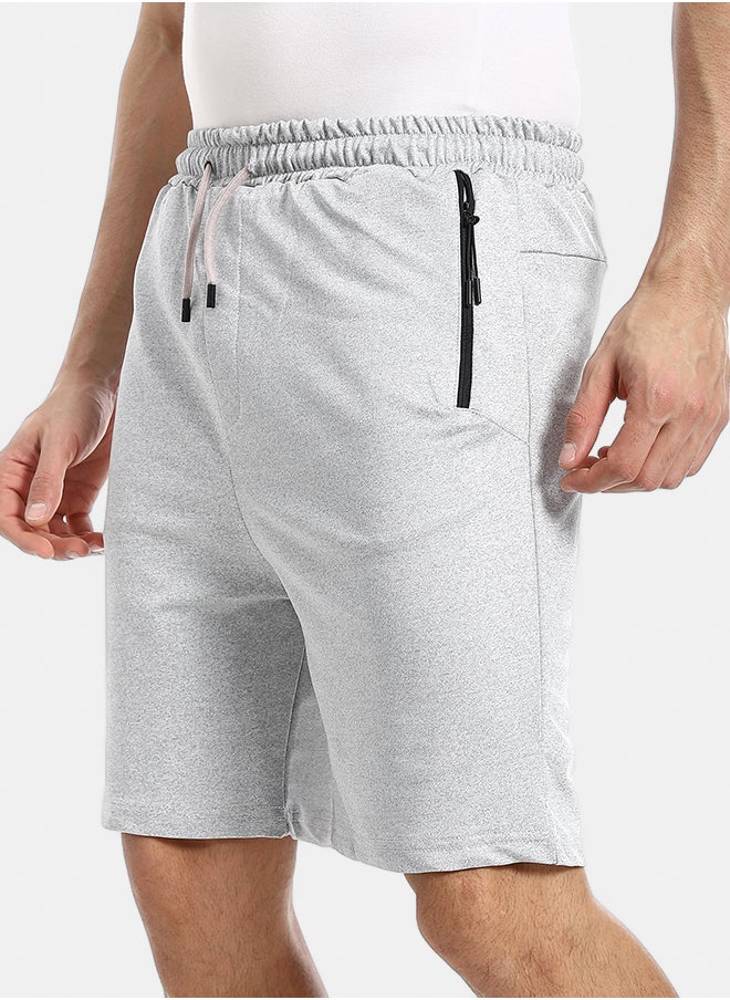 summer Melton shorts with zipper