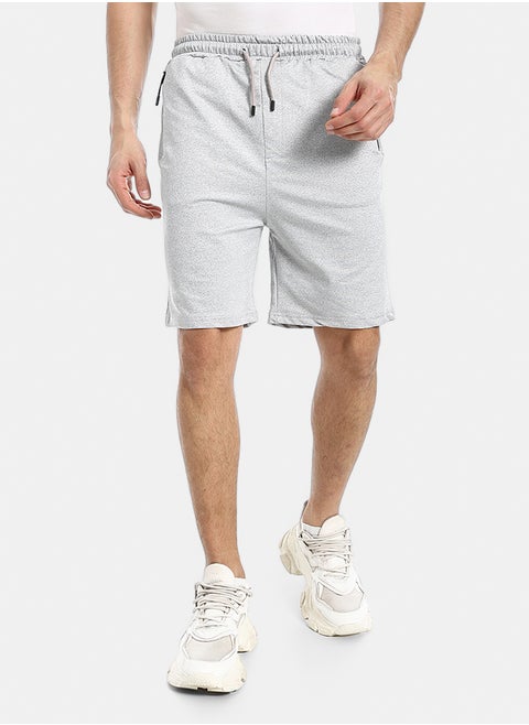 summer Melton shorts with zipper