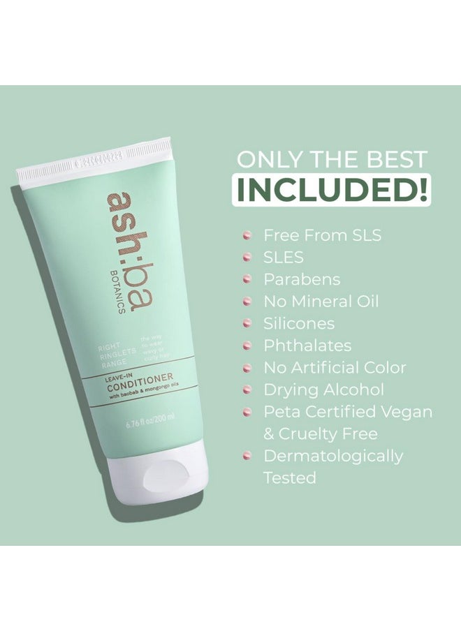 Ashba Botanics Leave-In Conditioner For Frizzy, Wavy & Curly Hair | Hair Cream For Men & Women | Moisturizes, Protects, Nourishes & Adds Shine To Dry & Damaged Hair | Silicone Free (200Ml)  - Image 4