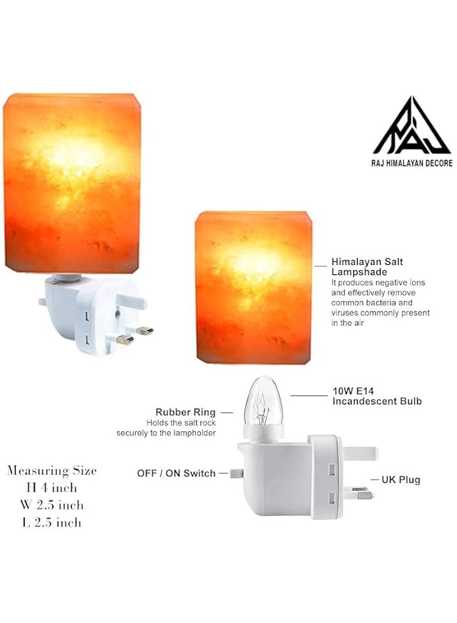 The Bros Himalayan Salt Night Light Lamp Cube Shape - Image 5